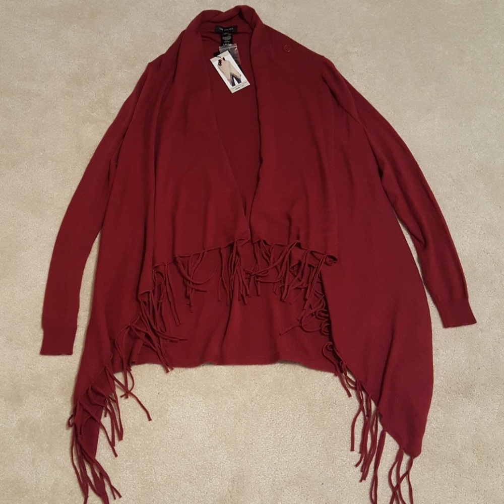 convertible fringe cardigan